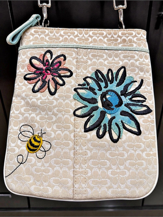 Coach Handbags - Limited Edition 2006 Coach Signature Jacquard Bumblebee Swingpack Crossbody Bag